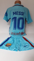 Echipament fotbal pentru copii FC.Barcelona Messi bleu marimea 176 foto