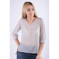 Bluza Guler V Vila Nilla 3/4 High-rise Silver Dot foto