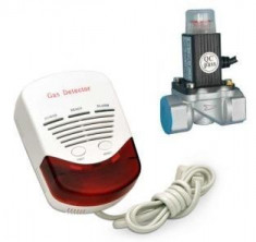 Kit detector de gaz metan si GPL cu electrovana 3/4 Detect GAZ foto