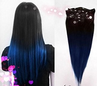 Extensii Ombre Negru Albastru 100 Par Natural Arhiva Okaziiro