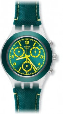 Swatch Coleslaw Chronograph Teal Plastic Mens Watch SVCK4070 Produs la comanda [TEST TEXT] foto