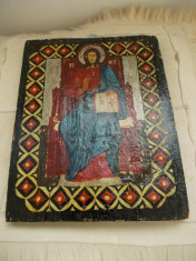 Icoana veche pictata pe lemn / Icoana ortodoxa populara peste 150 ani foto