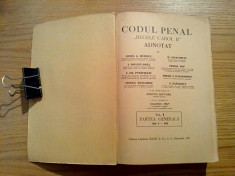 CODUL PENAL CAROL al II -lea ADNOTAT * 3 Vol.- Const. G. Batescu - SOCEC, 1937 foto