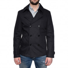 Jacheta Scurta Bumbac Selected Jeff Pea Coat Negru foto