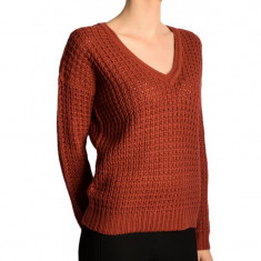 Pulover Vila Dexly V-neck Rosewood foto