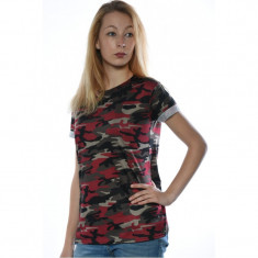 Tricou Dama Sisters Point Bordeaux Camouflage foto