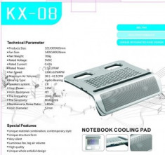 Masuta laptop cu cooler si sistem audio KX-08 foto