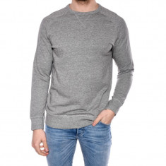 Bluza Bumbac Jack&amp;amp;Jones Bury Crew Neck Gri foto