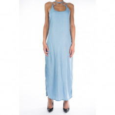 Rochie Lunga Bumbac Only Brady Long Light Blue Denim foto