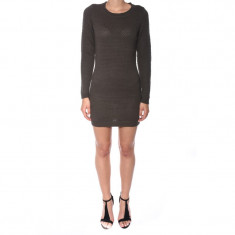 Rochie Bumbac Groasa Vila Share Knit Black Olive foto