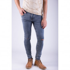 Blugi Taiati Bumbac Alcott Gianni Super Skinny Azzurre foto