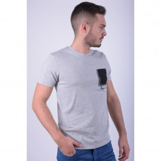 Tricou Bumbac Jack&amp;amp;Jones Core Christ Regular Fit Gri foto