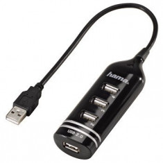 Hama Hub USB Hama 39776, 4 porturi, negru foto