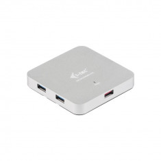 iTec HUB USB 3.0 Metal Charging HUB 4+1 Port with power adapter, 4x USB 3.0 port foto