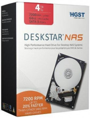 Hard disk Hitachi Hitachi H3IKNAS40003272SE NAS Desktop Drive Kit, 3.5 inci, 4TB, SATA3, 7200RPM, 64MB foto