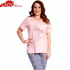 Pijama Dama Marimi Mari cu Pantalon 3/4, Vienetta Secret, Bumbac 100%, Cod 1275 foto