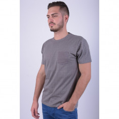 Tricou Bumbac Selected Indiana O-neck Gri foto