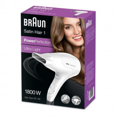 Uscator de par Braun Satin Hair 1 Power Perfection HD180,1800 W, alb foto