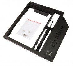 9.5mmSata-Sata 2nd HDD, caddy SSD / HDD, adaptor rack SSD/HDD plastic foto