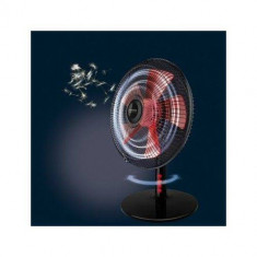 Ventilator Taurus Boreal 12 Elegance, 40W, diametrul elice 30 cm, 3 viteze, 5 palete, miscare oscilatorie., debit de aer 2900 m ? /h, negru-rosu foto