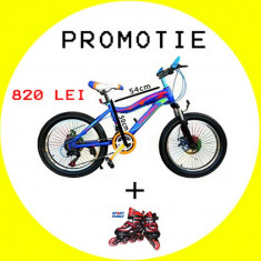 Bicicleta Sport cu 18 viteze si frana pe disc pentru copii intre 7 si 12 ani foto