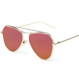 Ochelari Soare Fashion Dama Aviator Design , Rama Metal, Protectie UV- Model 4, Femei, Protectie UV 100%