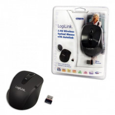 Mouse LogiLink Wireless ID0033 USB, Optic 1600 DPI, Negru foto