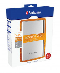 Hard disk extern Verbatim Store &amp;#039;n&amp;#039; Go, 500GB, 2.5 inch, USB 3.0 foto