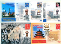 5 Carti postale - 55 de ani RELATII DIPLOMATICE ROMANIA- CHINA foto