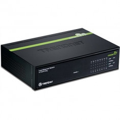 Switch Trendnet TE100-S16Eg - 16 ports, Green, 10/100 Mbps foto