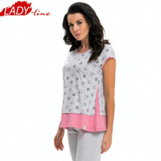 Pijama Dama cu Pantalon 3/4, DN Nightwear, Model World Of Hearts, Cod 1252 foto