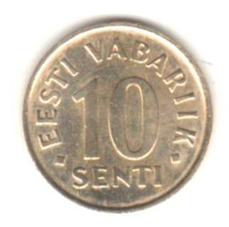 SV * Estonia LOT 10 SENTI 2002 + 1 KROON 2000 AUNC+ / UNC foto