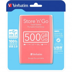 Hard disk extern Verbatim Store &amp;#039;n&amp;#039; Go, 500 GB, 2.5 inch, USB 3.0 foto