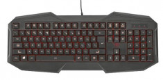 Tastatura Trust Gaming Trust GXT 830, Led, iluminata, Negru foto