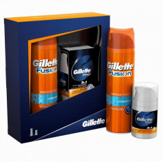 Aparat de barbierit GILLETTE Gel de ras Fusion Hydrating 200ml+Balsam Gillette 3IN1 50ml foto