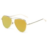 Ochelari Soare Fashion Dama Aviator Design , Rama Metal, Protectie UV- Model 6, Femei, Protectie UV 100%