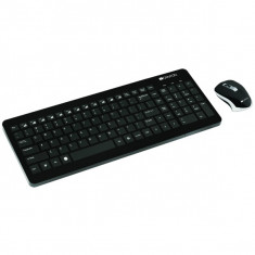 Tastatura Canyon si mouse CNS-HSETW3-US, 105 taste, negru foto