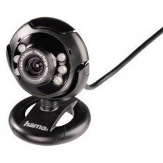 Camera web Hama AC-150 cu LED-uri, USB, negru foto