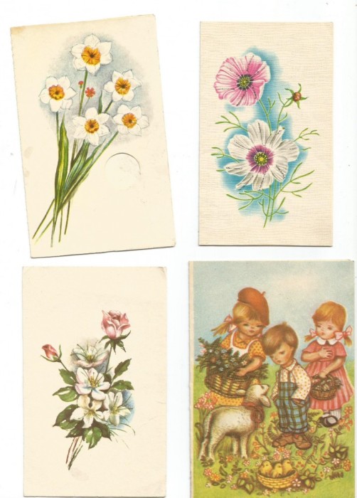 A (felicitare lot de 4)-FLORI