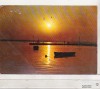 Bnk cp Mamaia - Apus de soare la Siutghiol - circulata, Printata, Constanta
