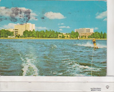 bnk cp Sky nautic pe lacul Siutghiol - Vedere - circulata - marca fixa foto