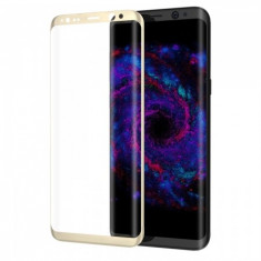 Folie Tempered Glass 3D, Glass Armor pentru Galaxy S8 plus, gold foto