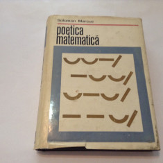 SOLOMON MARCUS - POETICA MATEMATICA, 1970,RF5/4 foto