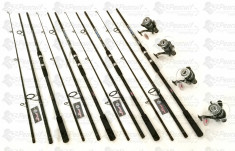 Set 4 Lans.Wind Blade 3,3m cu 4 Mulin MIFINE Long Cast 7 Rulm si Baitrunner foto