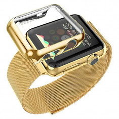 Protectie pentru ecran ceas Apple gold rose, 38 mm foto