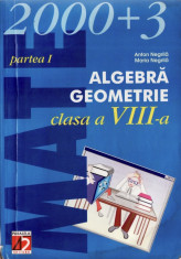 ALGEBRA, GEOMETRIE PENTRU CLASA A VIII A PARTEA I 2000+3 de ANTON NEGRILA foto