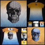 TRICOU DAMA MUSTAR ALB BLEU MANECA SCURTA CRANIU SUPRADIMENSIONAT, Casual, Imprimeu grafic