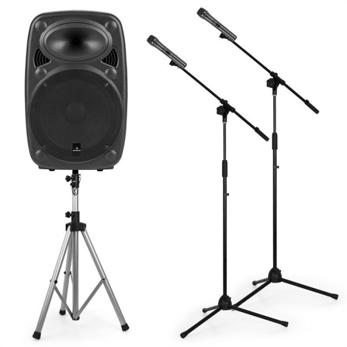 Auna Streetstar 12 Mobile PA sistem 12 '' PA sistem , difuzor, stativ, 2x microafone foto mare Auna Streetstar 12 Mobile PA sistem 12 '' PA sistem , difuzor, stativ, 2x microafone foto mare