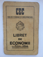 Carnet Cec , Libret De Economii 1956 foto