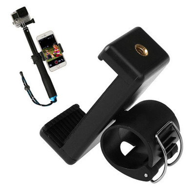 Suport telefon mobil cu prindere pe selfie stick pt GoPro / SJCAM / Xiaomi foto